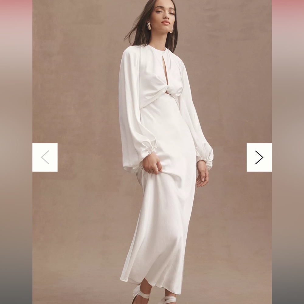 BNWT Significant Other Demi Long Sleeve Open-Back Midi Dress